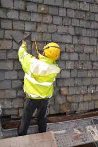 North Nave roof slate work