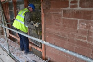 Removing outer glass, North window