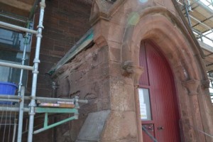 Old top stone on Porch