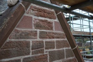 Neat indents to Rector's vestry gable