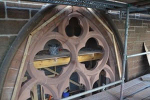 Upper tracery in South transept